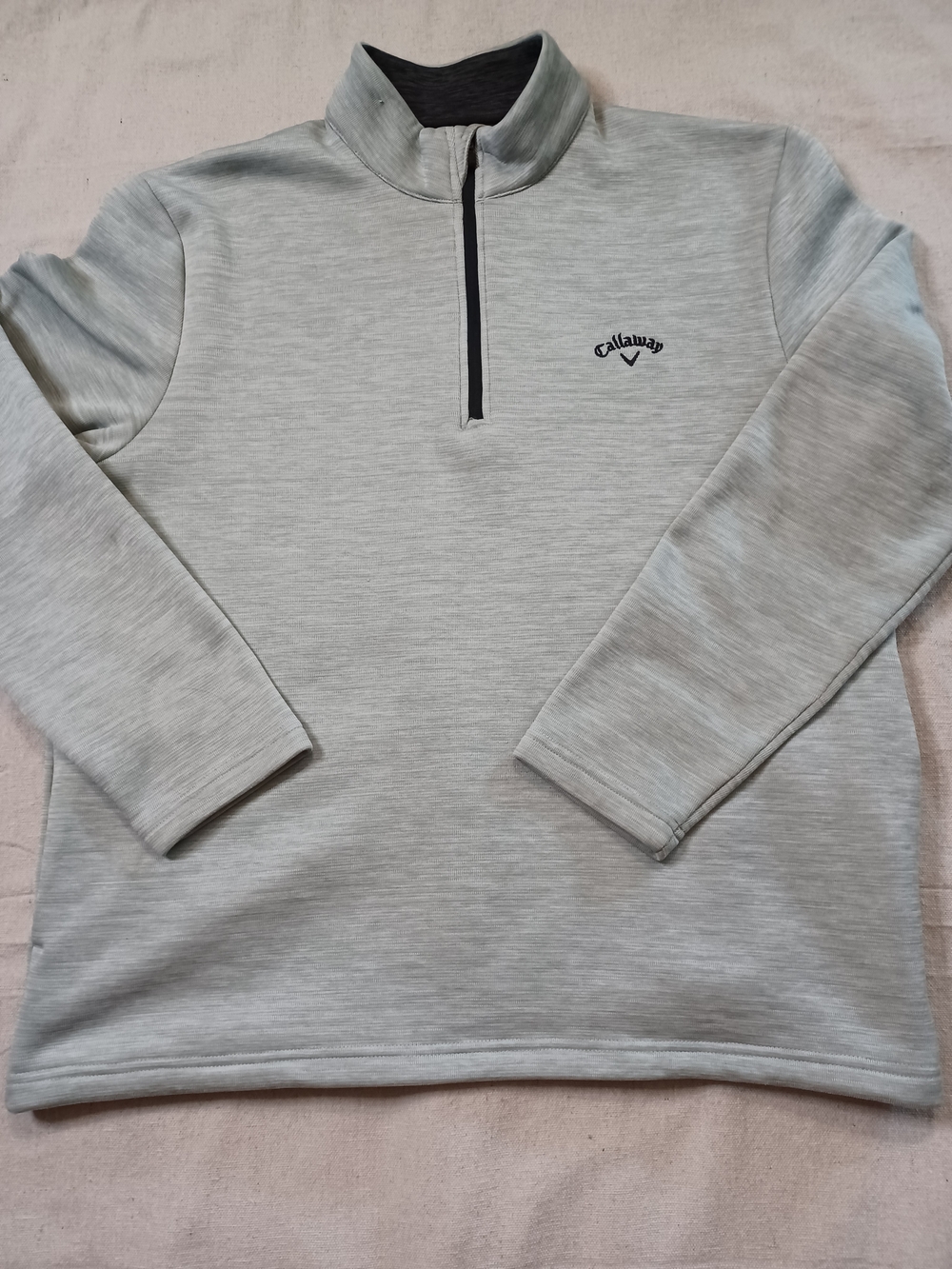 Callaway Heather Gray Quarter-Zip Pullover With Pockets Men's Size Large